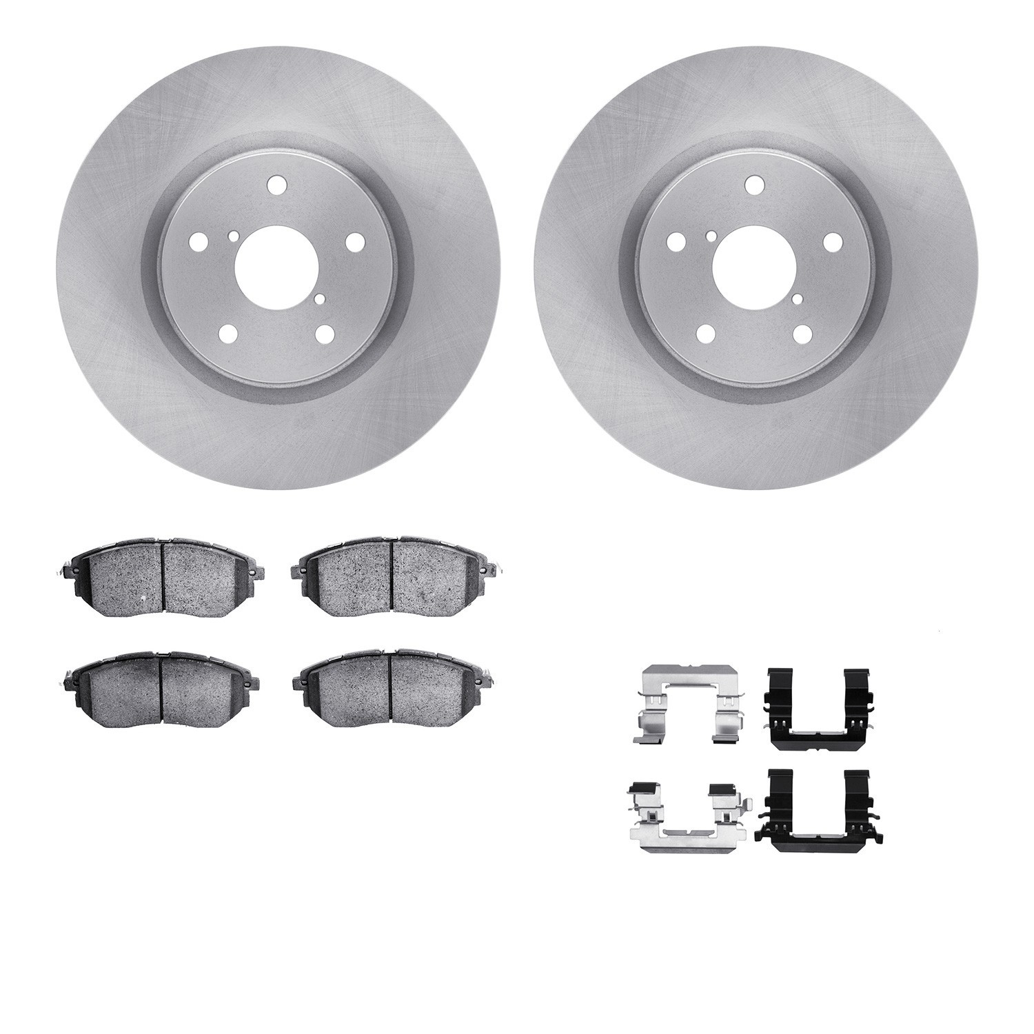 DYN 6512-13202 DFC Brake Rotor with 5000 Brake Pads and Hardware Kit
