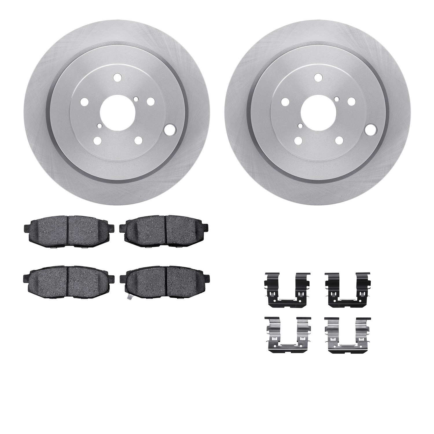DYN 6512-13207 DFC Brake Rotor with 5000 Brake Pads and Hardware Kit