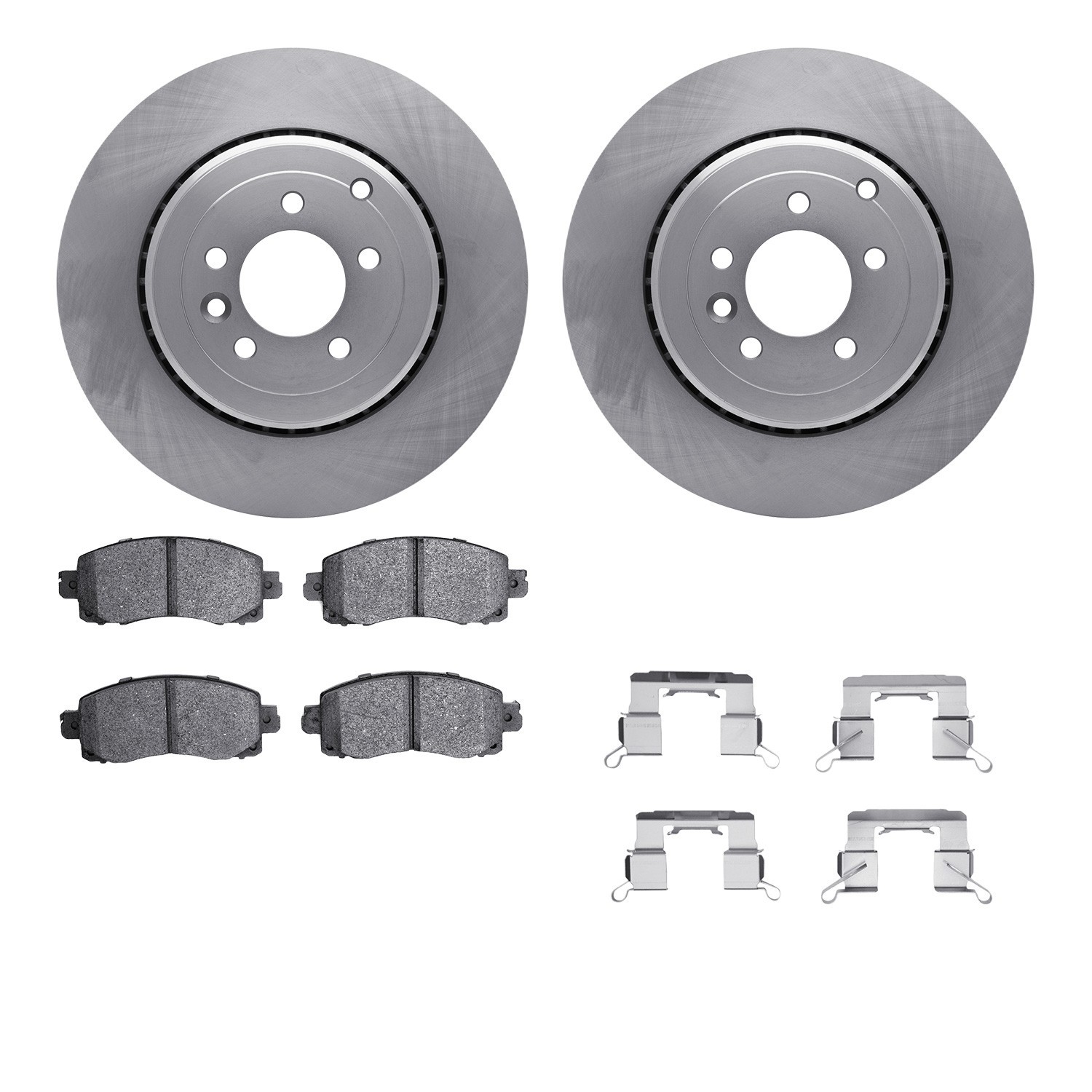 DYN 6512-13212 DFC Brake Rotor with 5000 Brake Pads and Hardware Kit