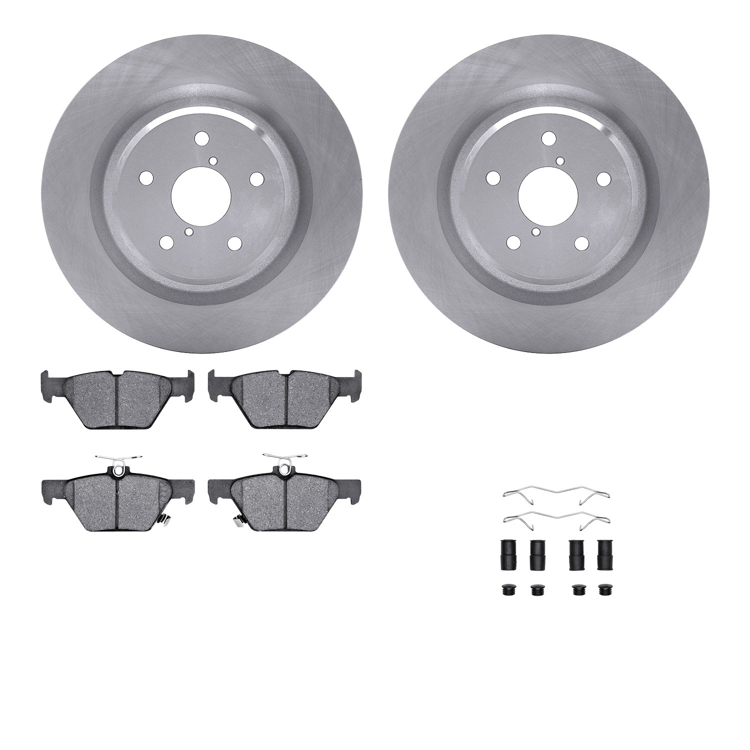 DYN 6512-13228 DFC Brake Rotor with 5000 Brake Pads and Hardware Kit