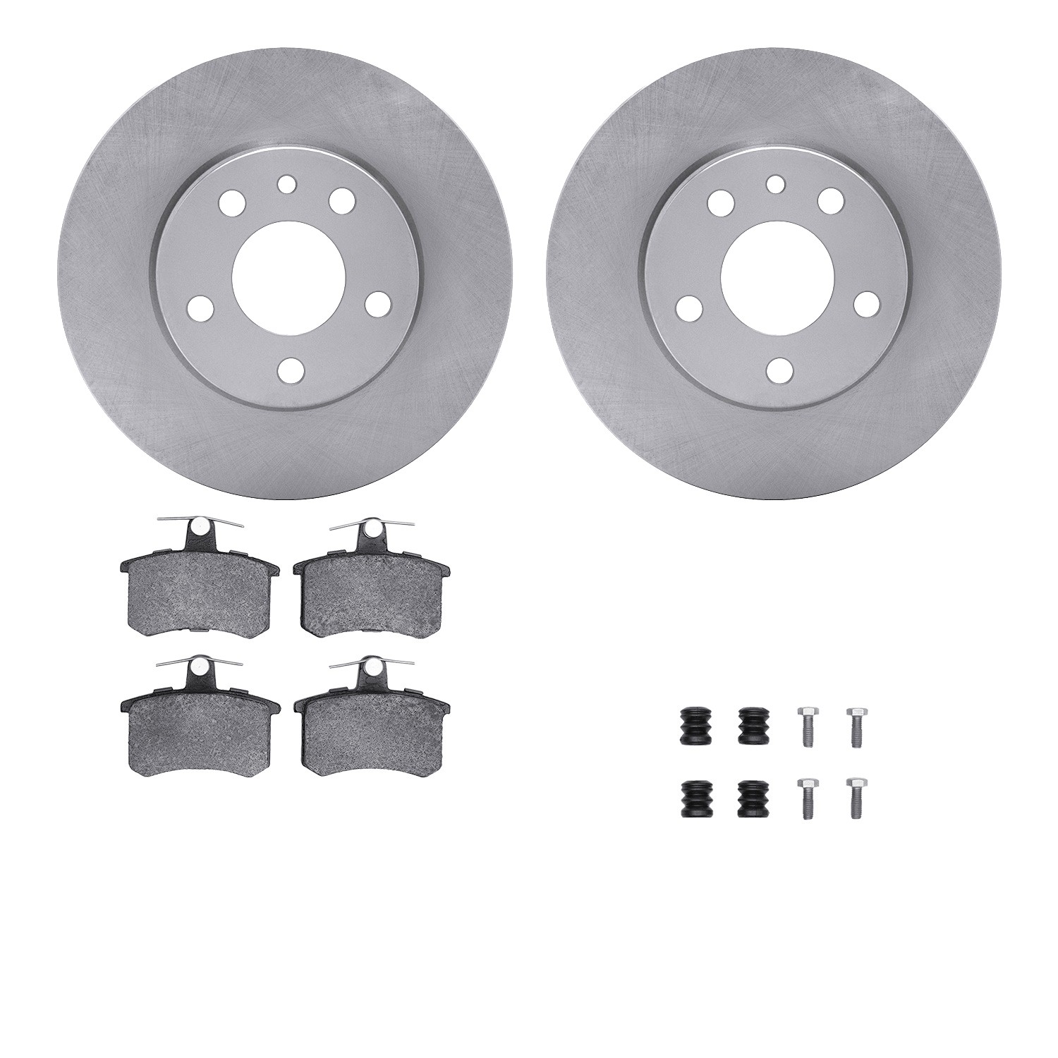 DYN 6512-16027 DFC Brake Rotor with 5000 Brake Pads and Hardware Kit