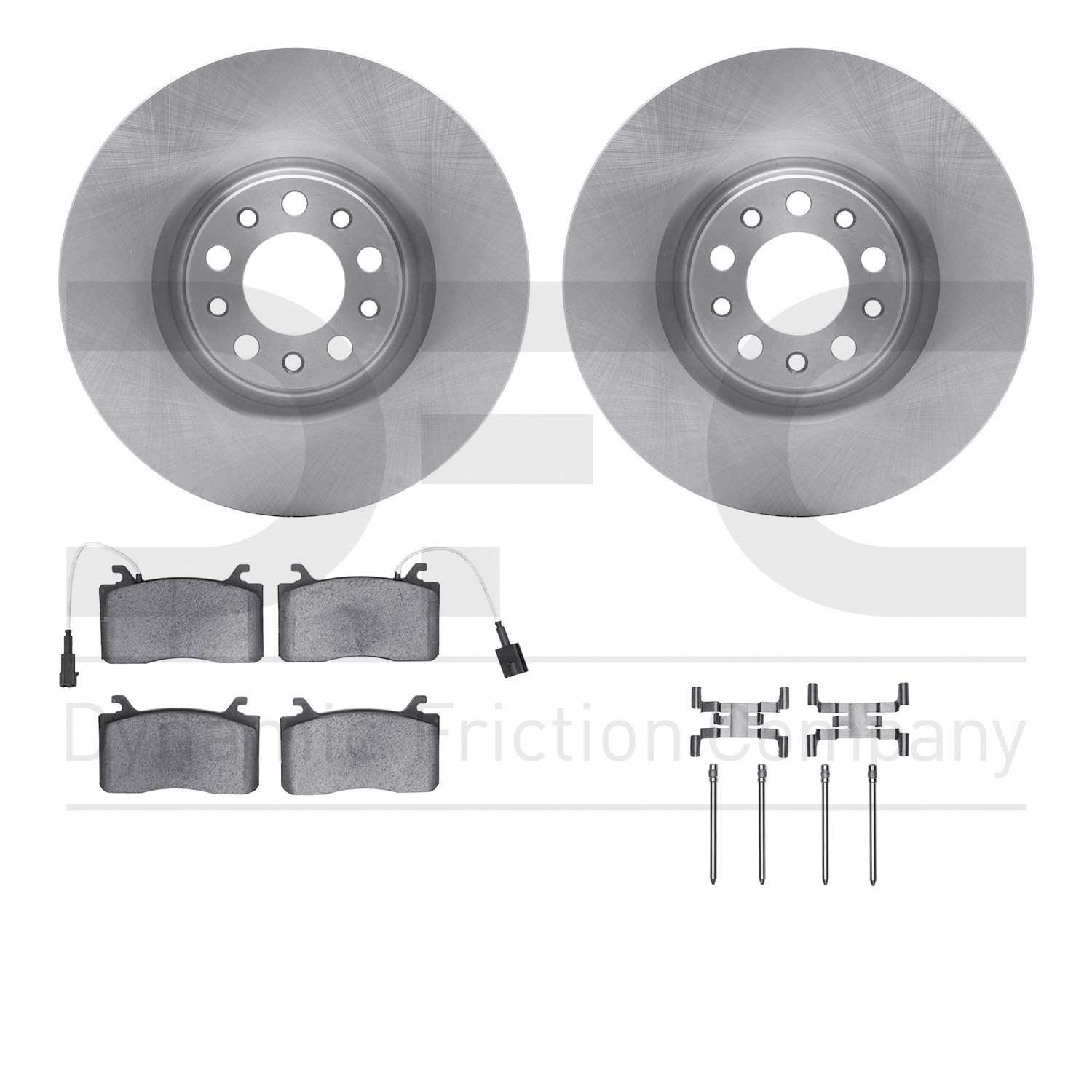 DYN 6512-16032 DFC Brake Rotor with 5000 Brake Pads and Hardware Kit