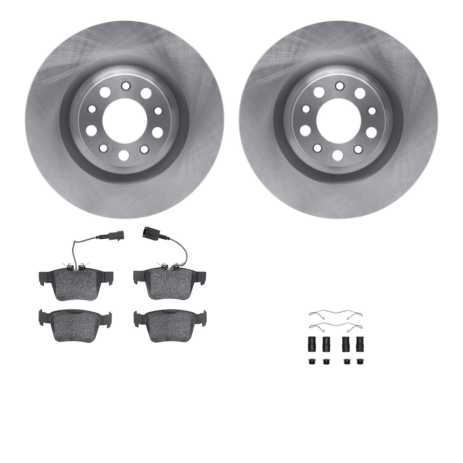 DYN 6512-16035 DFC Brake Rotor with 5000 Brake Pads and Hardware Kit