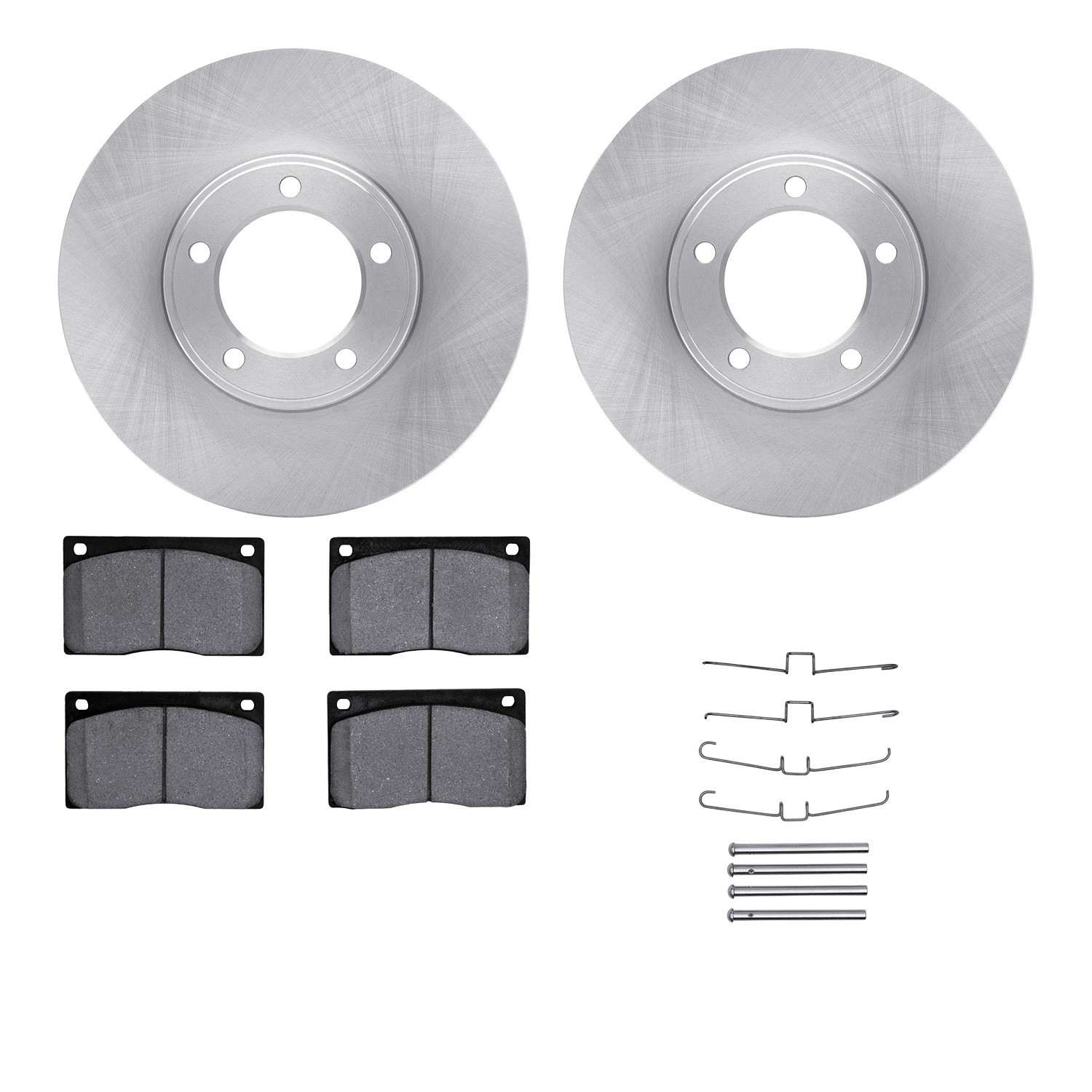 DYN 6512-20034 DFC Brake Rotor with 5000 Brake Pads and Hardware Kit