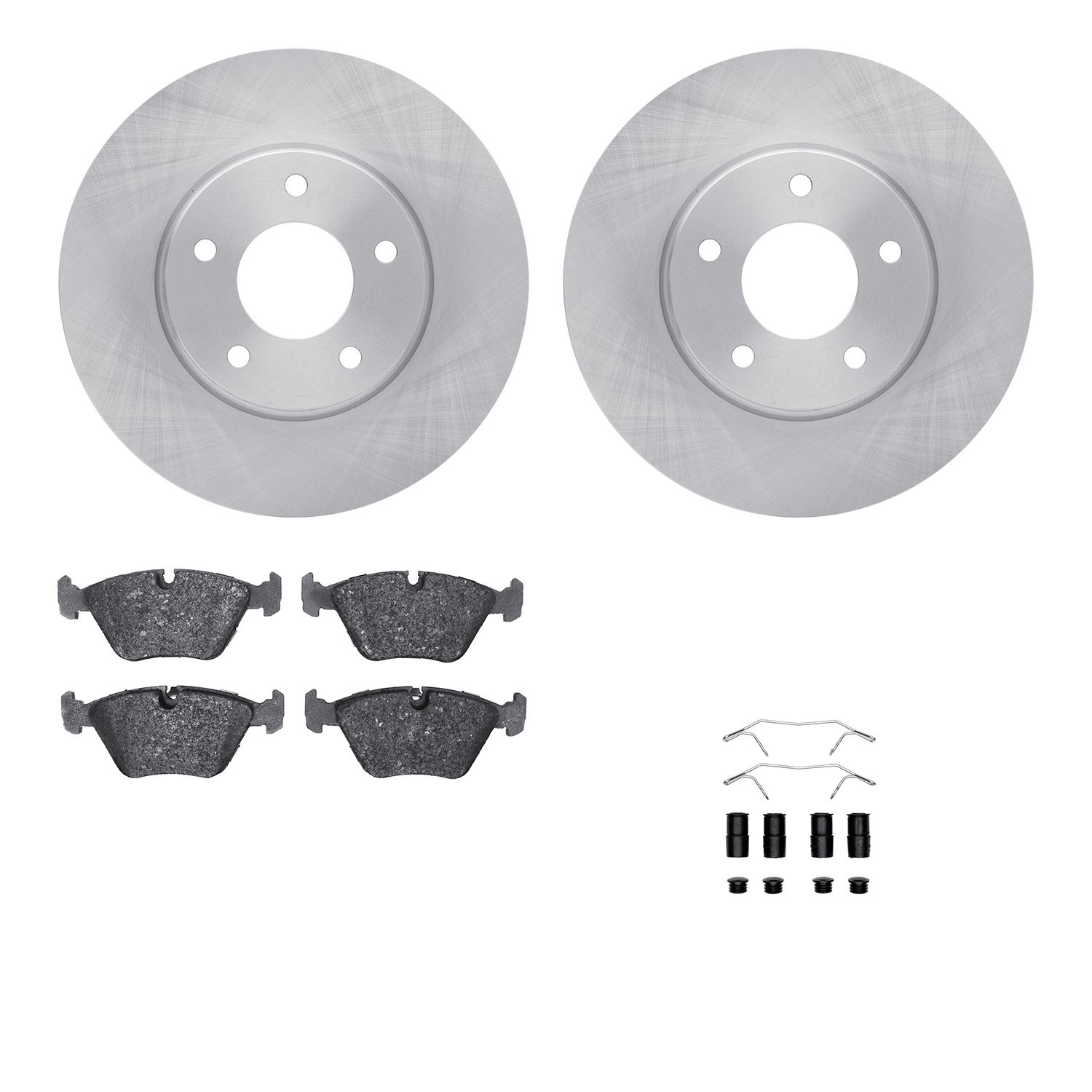 DYN 6512-20061 DFC Brake Rotor with 5000 Brake Pads and Hardware Kit