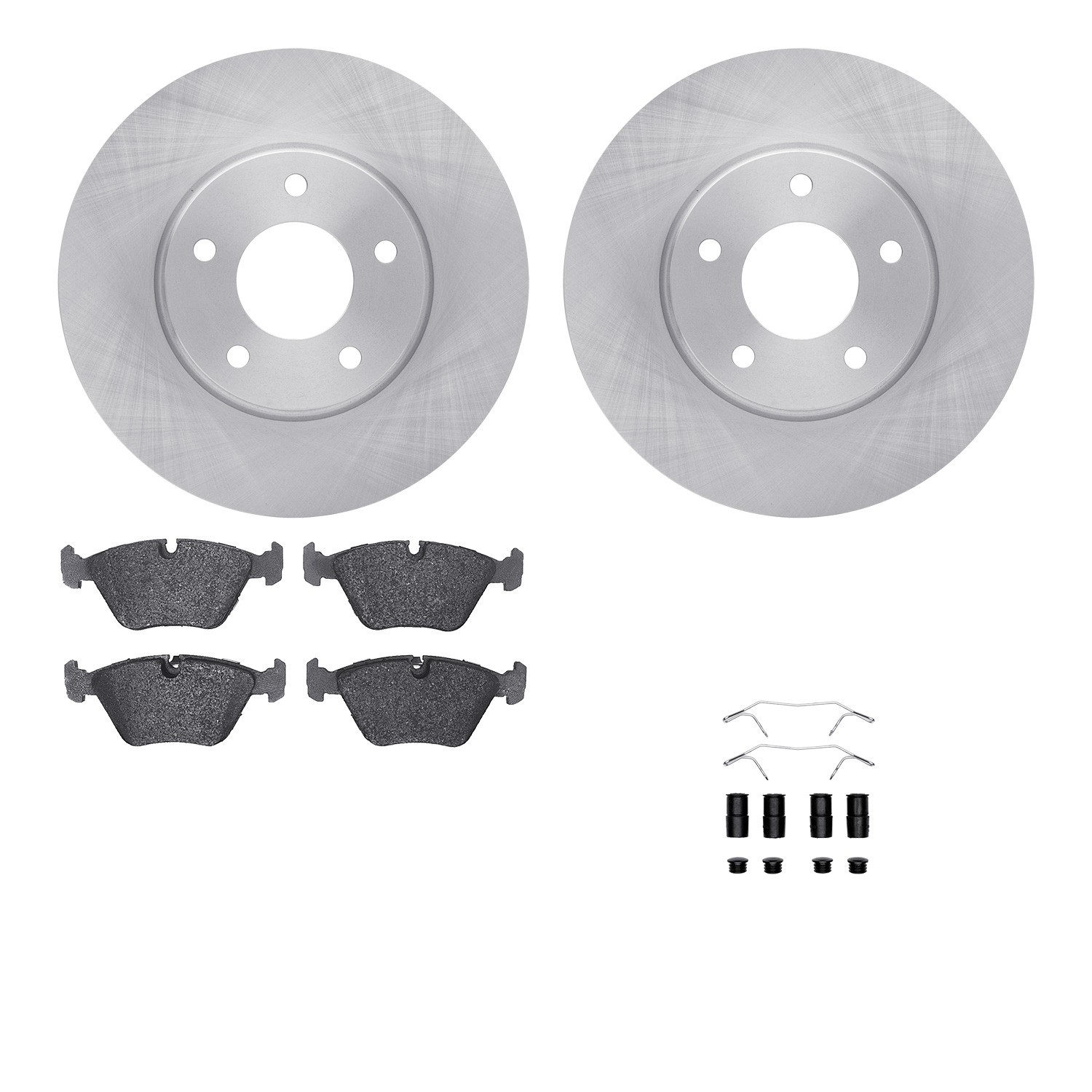 DYN 6512-20062 DFC Brake Rotor with 5000 Brake Pads and Hardware Kit