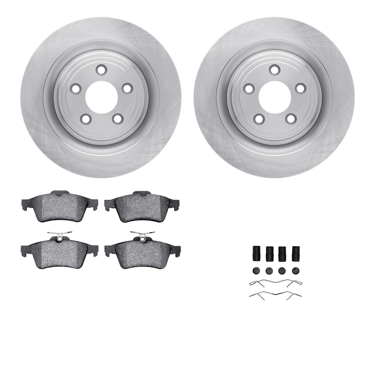 DYN 6512-20085 DFC Brake Rotor with 5000 Brake Pads and Hardware Kit