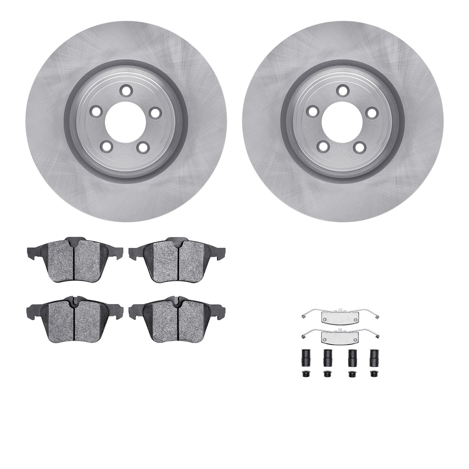 DYN 6512-20096 DFC Brake Rotor with 5000 Brake Pads and Hardware Kit