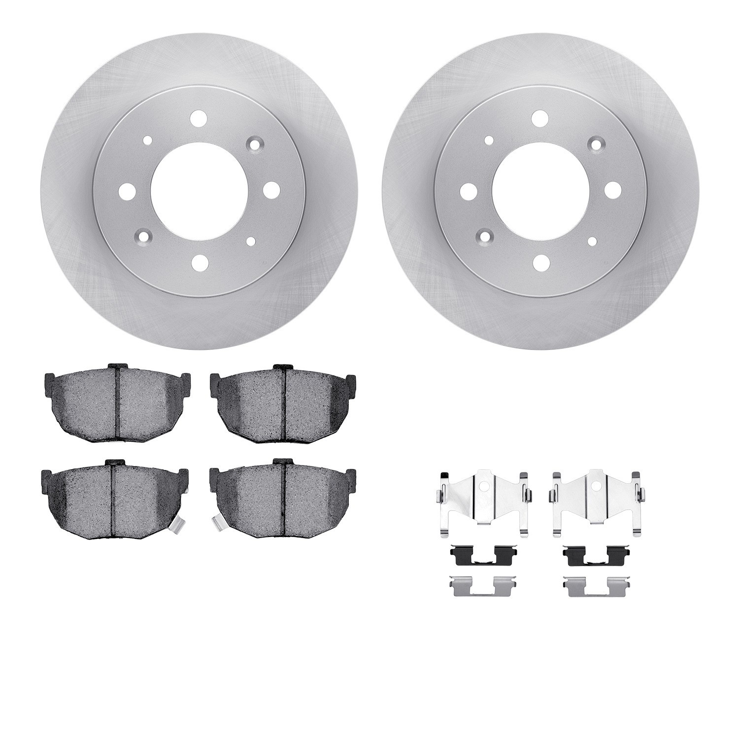 DYN 6512-21065 DFC Brake Rotor with 5000 Brake Pads and Hardware Kit