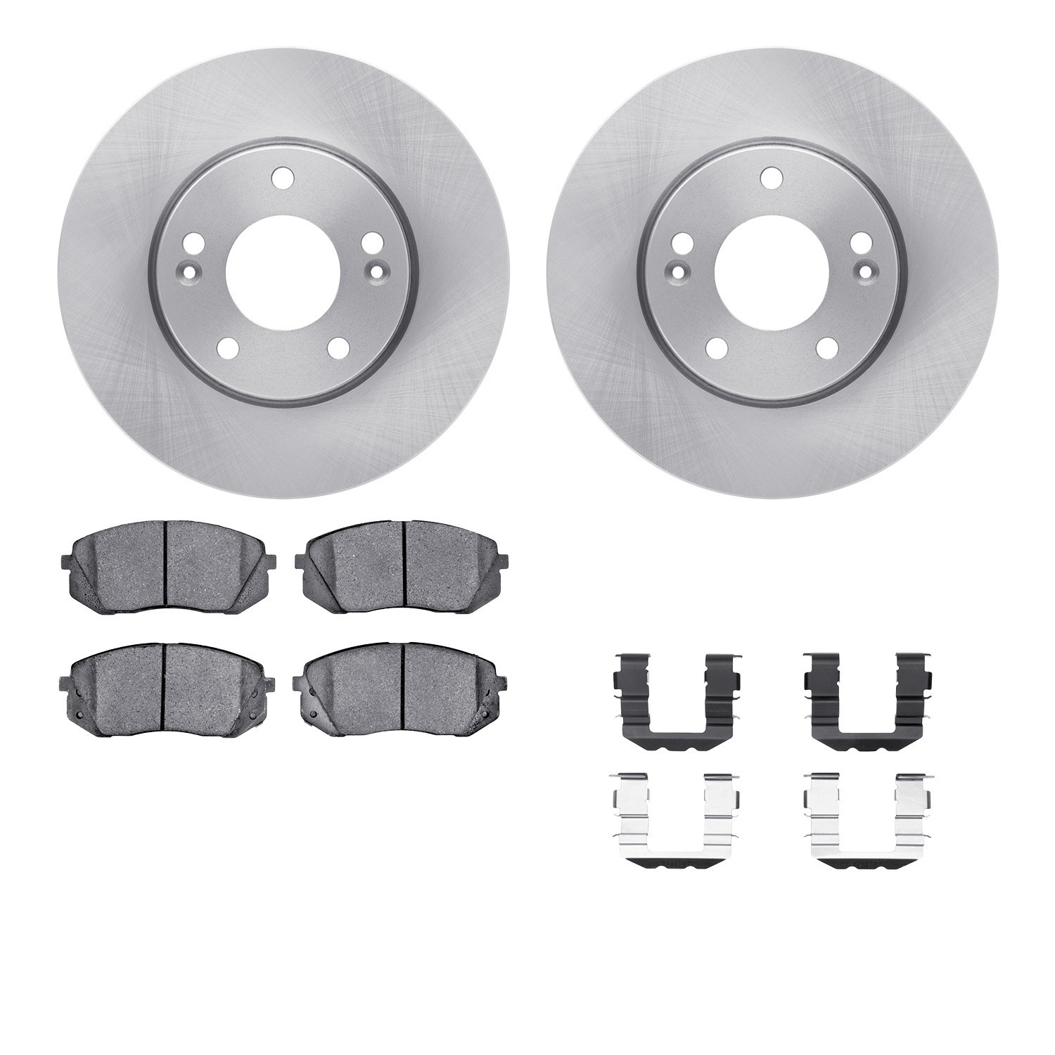 DYN 6512-21068 DFC Brake Rotor with 5000 Brake Pads and Hardware Kit