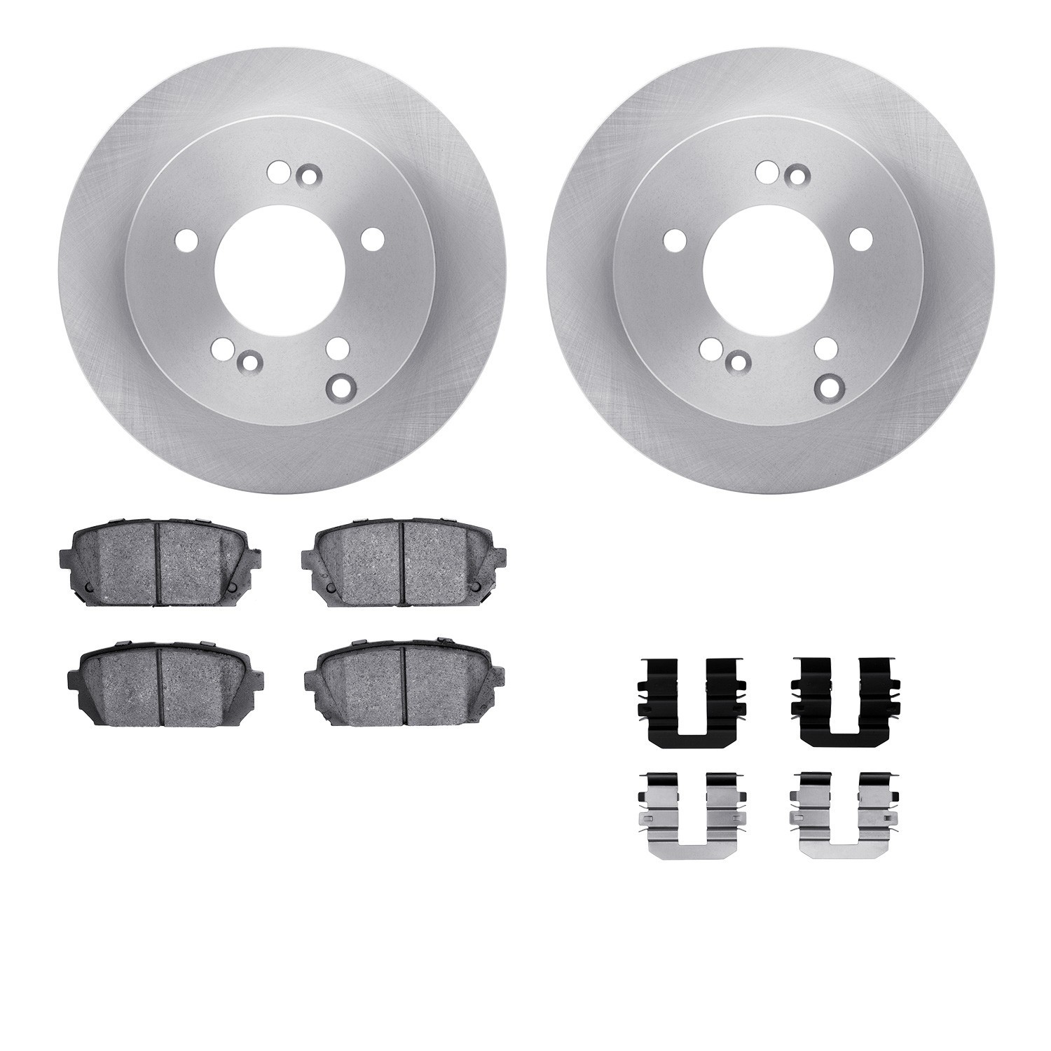 DYN 6512-21071 DFC Brake Rotor with 5000 Brake Pads and Hardware Kit