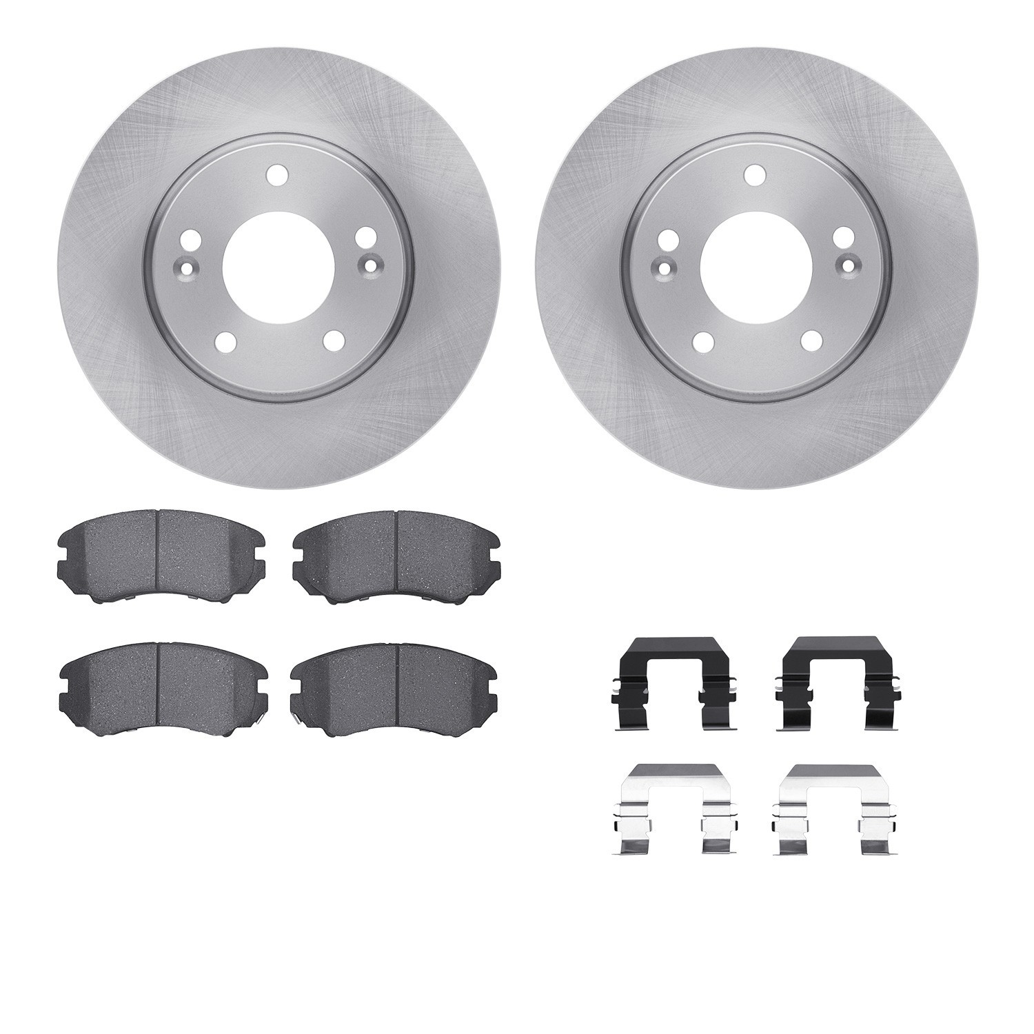 DYN-6512-21080 DFC Brake Rotor with 5000 Brake Pads and Hardware Kit