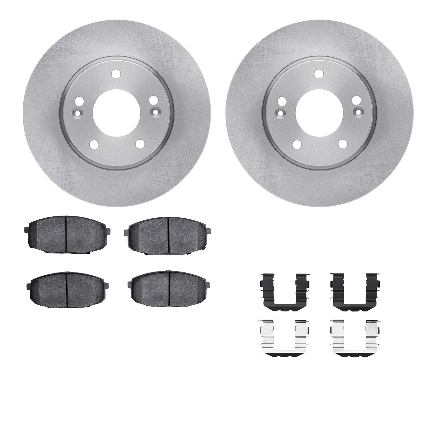DYN-6512-21081 DFC Brake Rotor with 5000 Brake Pads and Hardware Kit