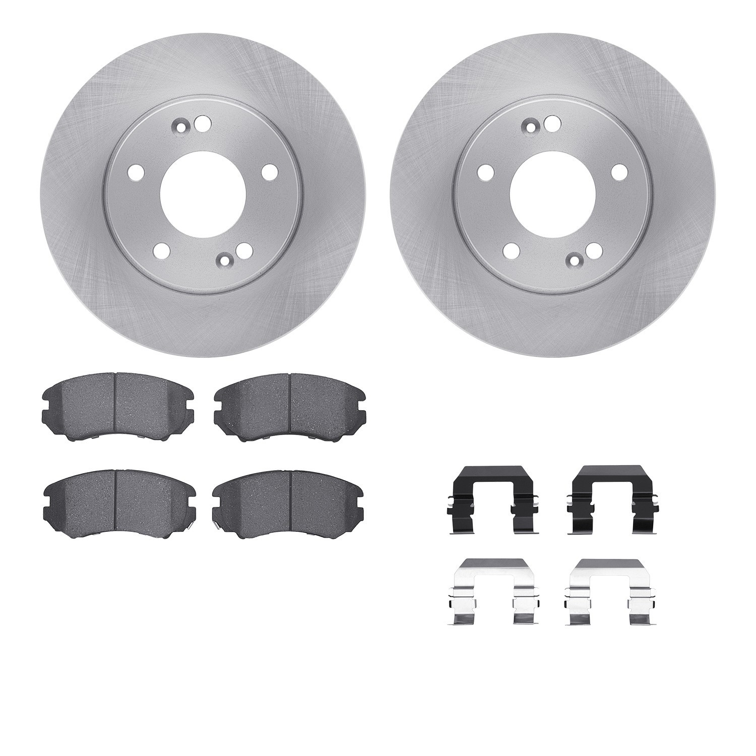 DYN 6512-21086 DFC Brake Rotor with 5000 Brake Pads and Hardware Kit