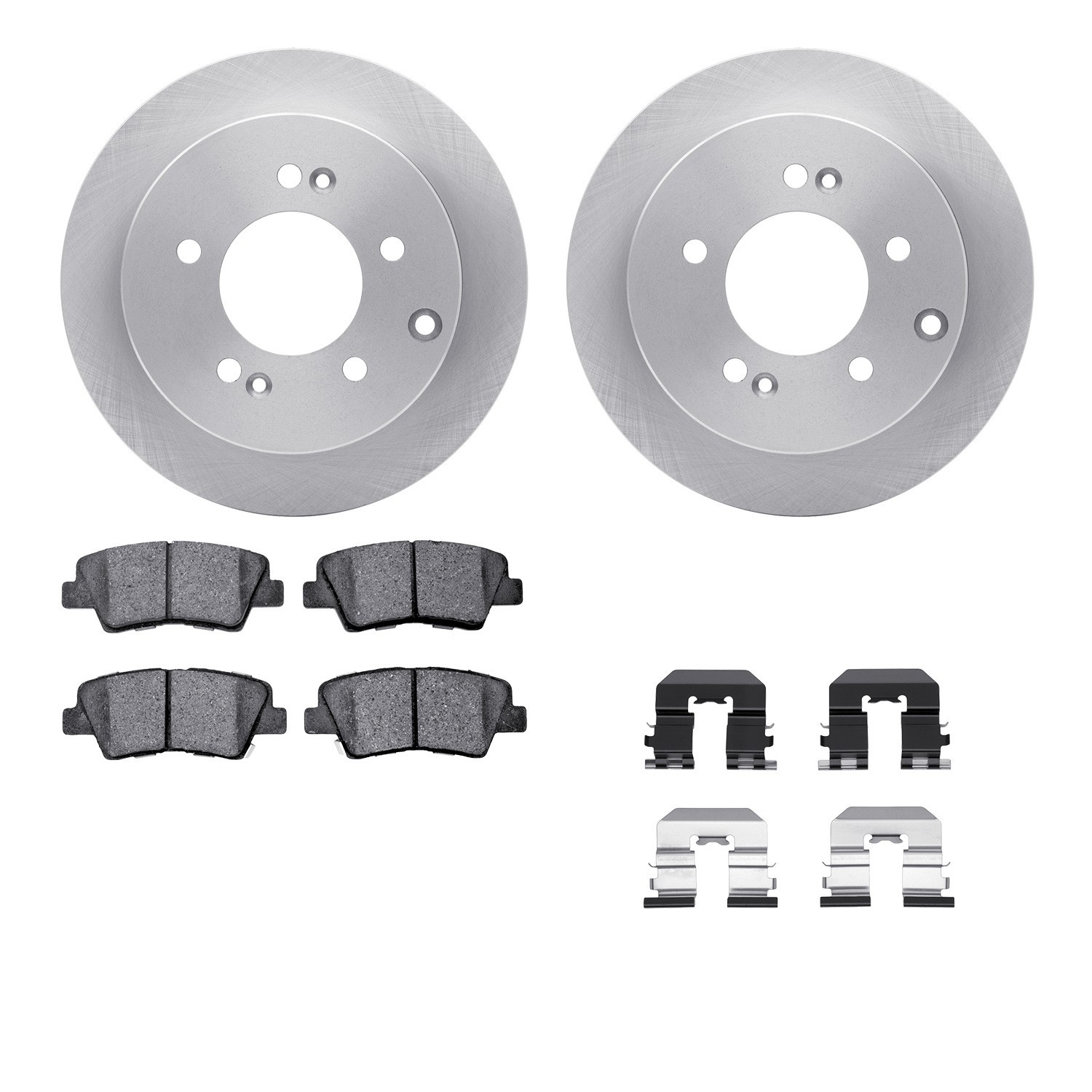 DYN-6512-21091 DFC Brake Rotor with 5000 Brake Pads and Hardware Kit