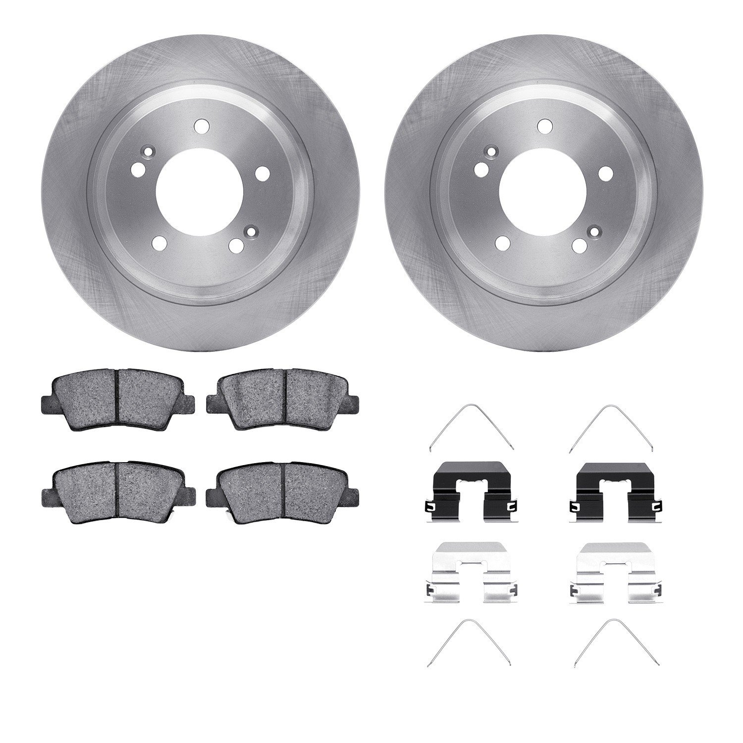 DYN-6512-21098 DFC Brake Rotor with 5000 Brake Pads and Hardware Kit