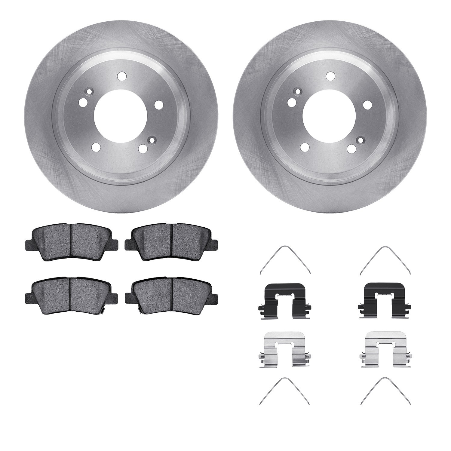 DYN-6512-21099 DFC Brake Rotor with 5000 Brake Pads and Hardware Kit