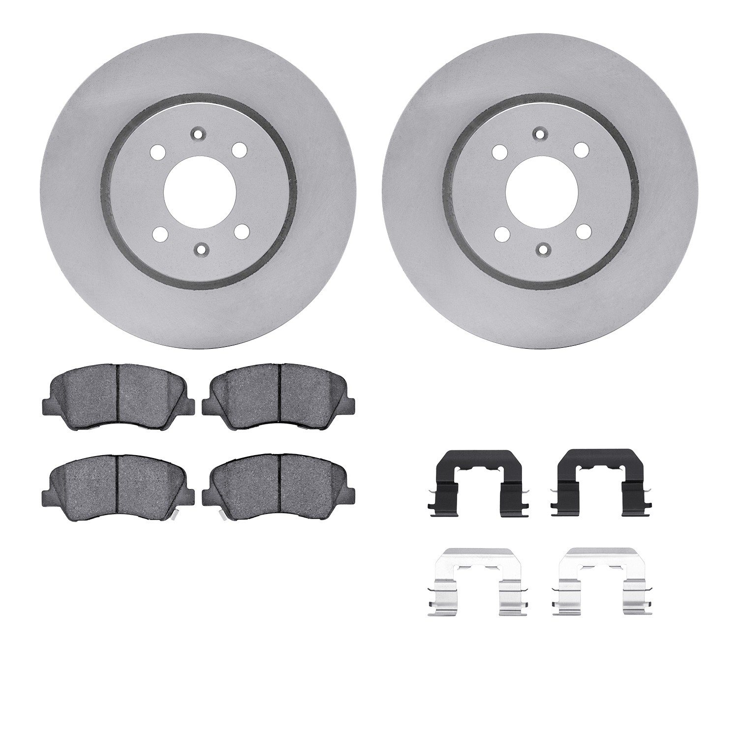 DYN 6512-21110 DFC Brake Rotor with 5000 Brake Pads and Hardware Kit