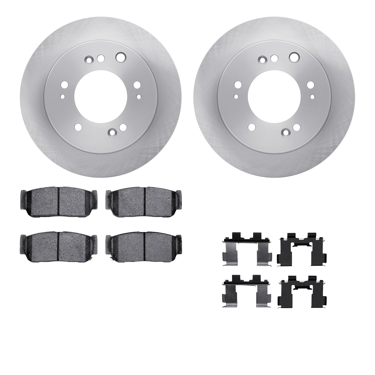DYN 6512-21131 DFC Brake Rotor with 5000 Brake Pads and Hardware Kit
