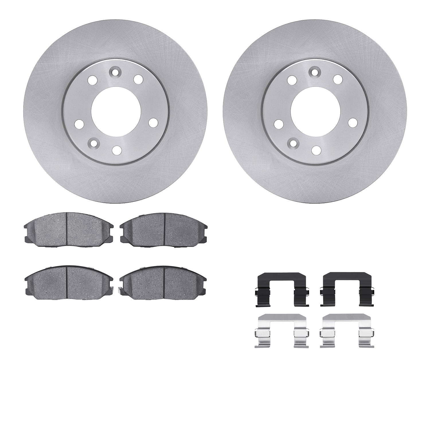 DYN 6512-21134 DFC Brake Rotor with 5000 Brake Pads and Hardware Kit