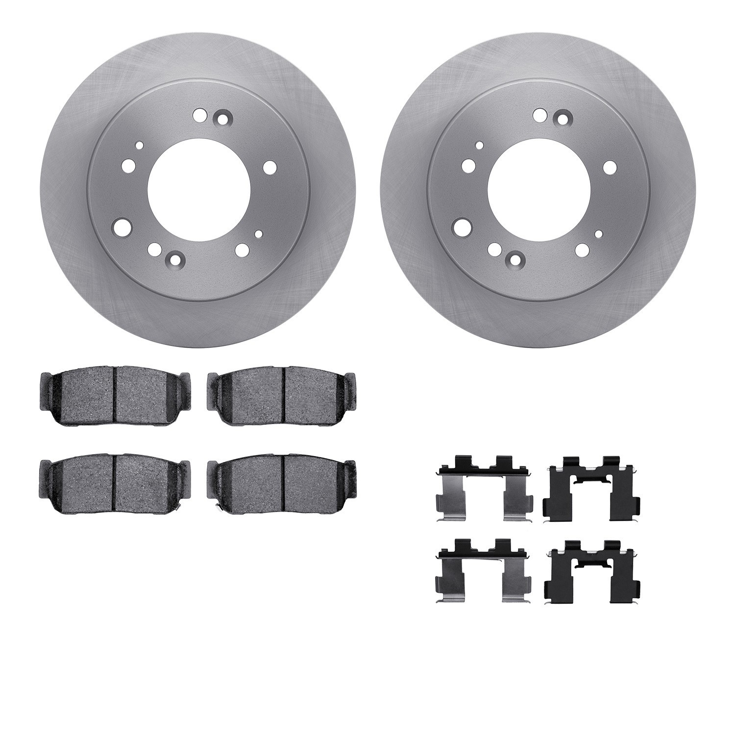 DYN 6512-21149 DFC Brake Rotor with 5000 Brake Pads and Hardware Kit