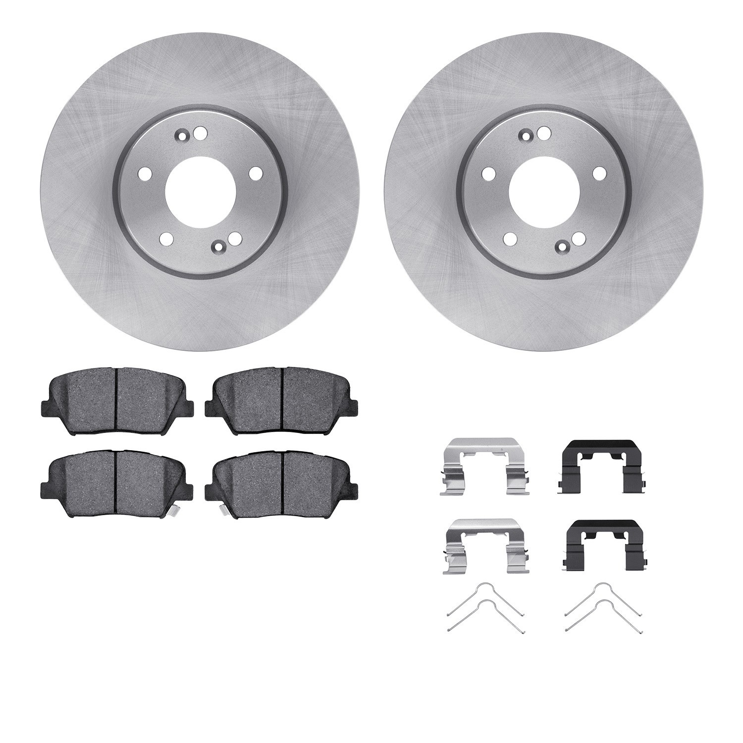 DYN-6512-21161 DFC Brake Rotor with 5000 Brake Pads and Hardware Kit