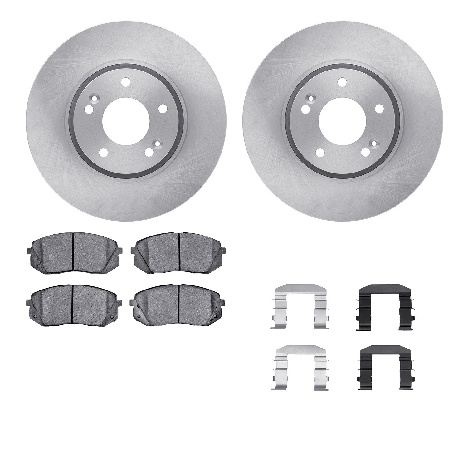 DYN 6512-21167 DFC Brake Rotor with 5000 Brake Pads and Hardware Kit