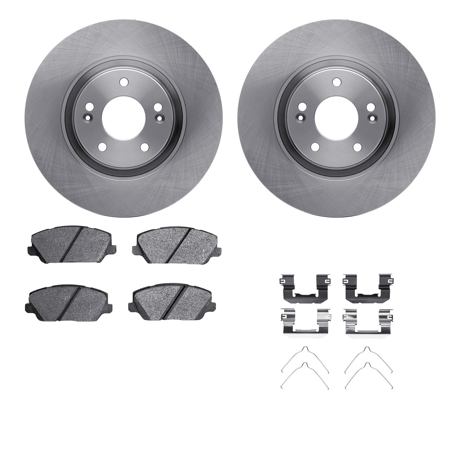 DYN 6512-21176 DFC Brake Rotor with 5000 Brake Pads and Hardware Kit