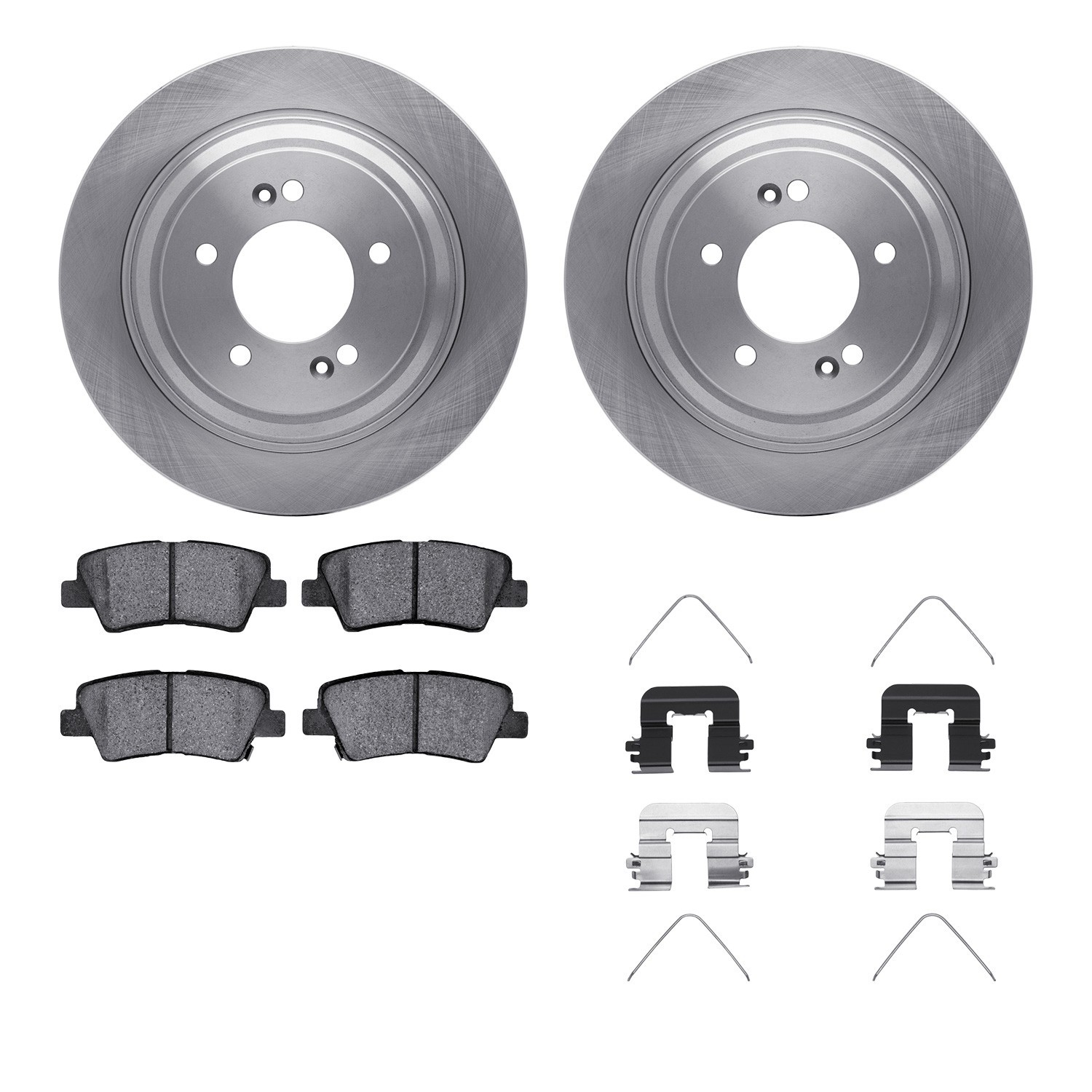 DYN 6512-21179 DFC Brake Rotor with 5000 Brake Pads and Hardware Kit