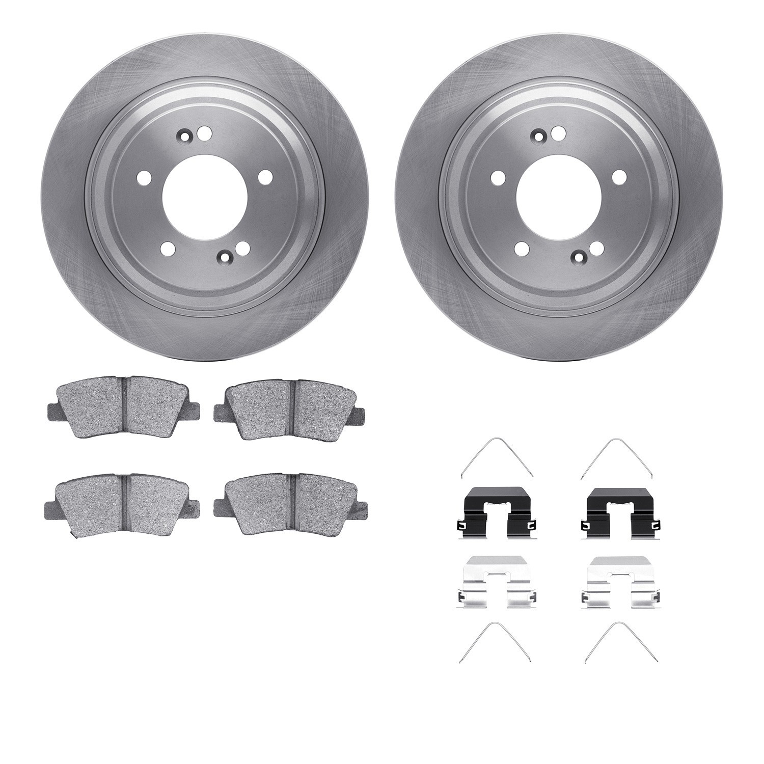 DYN 6512-21180 DFC Brake Rotor with 5000 Brake Pads and Hardware Kit