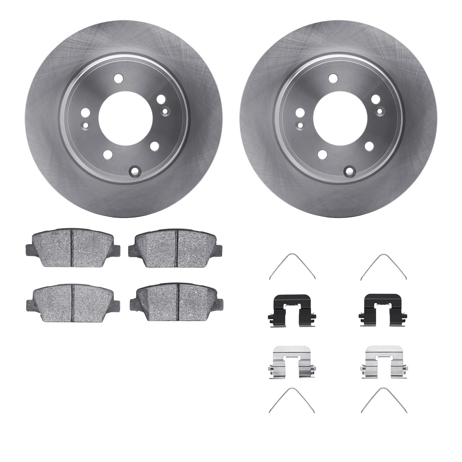 DYN 6512-21185 DFC Brake Rotor with 5000 Brake Pads and Hardware Kit