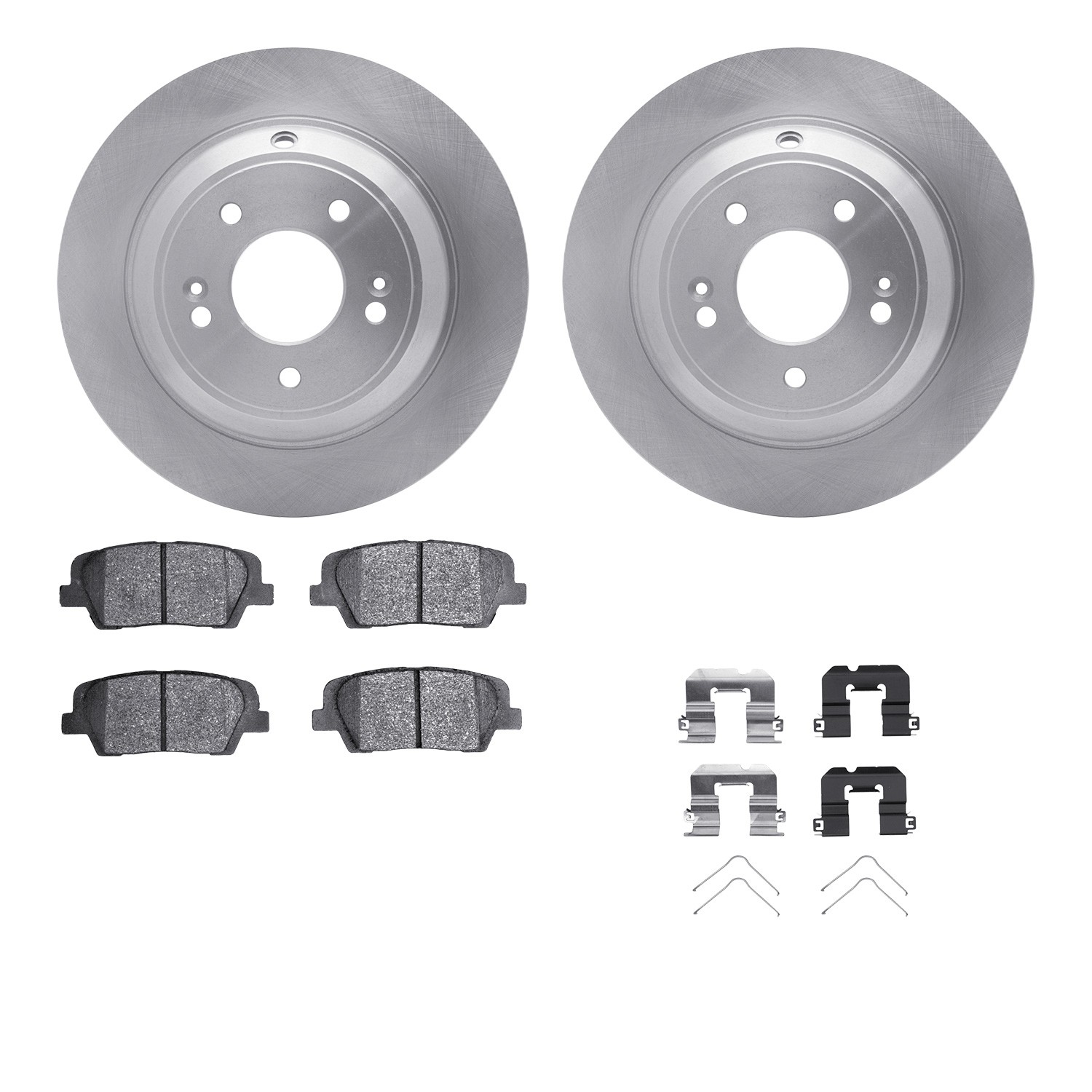 DYN 6512-21197 DFC Brake Rotor with 5000 Brake Pads and Hardware Kit