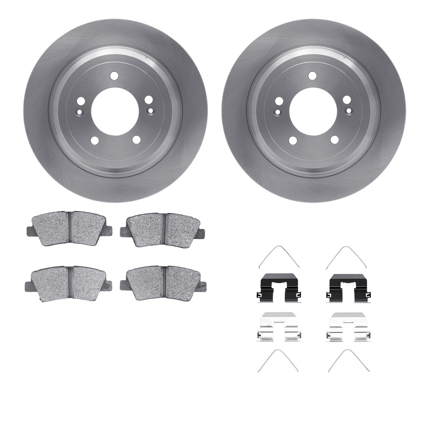 DYN-6512-21200 DFC Brake Rotor with 5000 Brake Pads and Hardware Kit