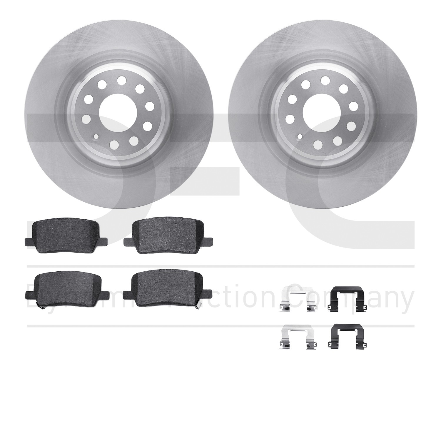 DYN 6512-26022 DFC Brake Rotor with 5000 Brake Pads and Hardware Kit