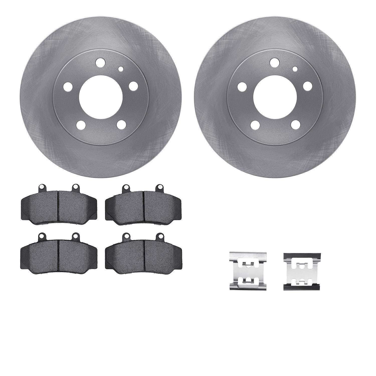 DYN 6512-27083 DFC Brake Rotor with 5000 Brake Pads and Hardware Kit