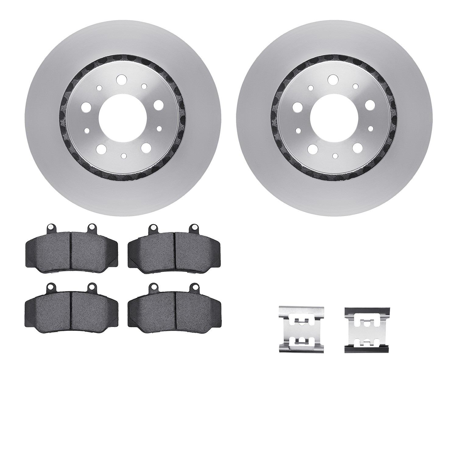 DYN 6512-27092 DFC Brake Rotor with 5000 Brake Pads and Hardware Kit