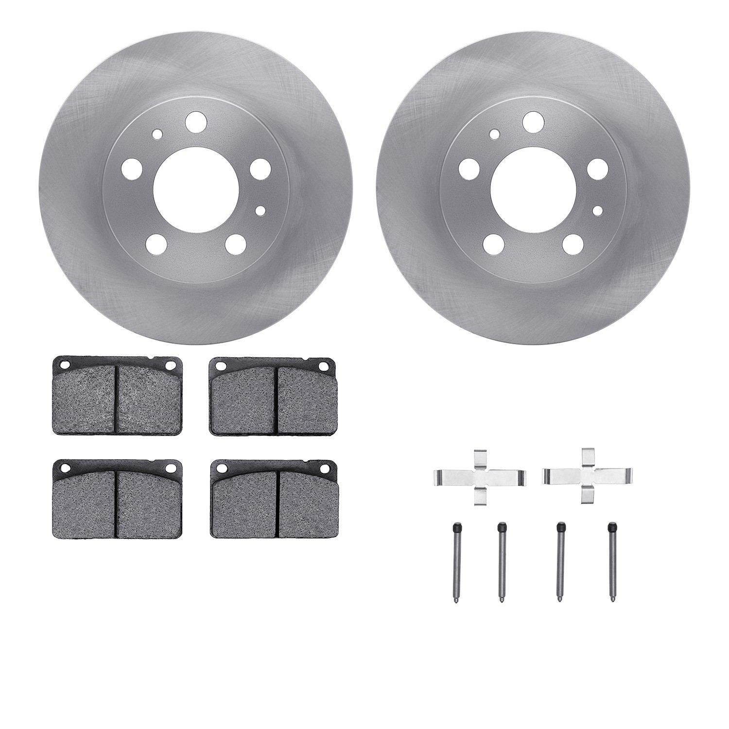 DYN 6512-27106 DFC Brake Rotor with 5000 Brake Pads and Hardware Kit