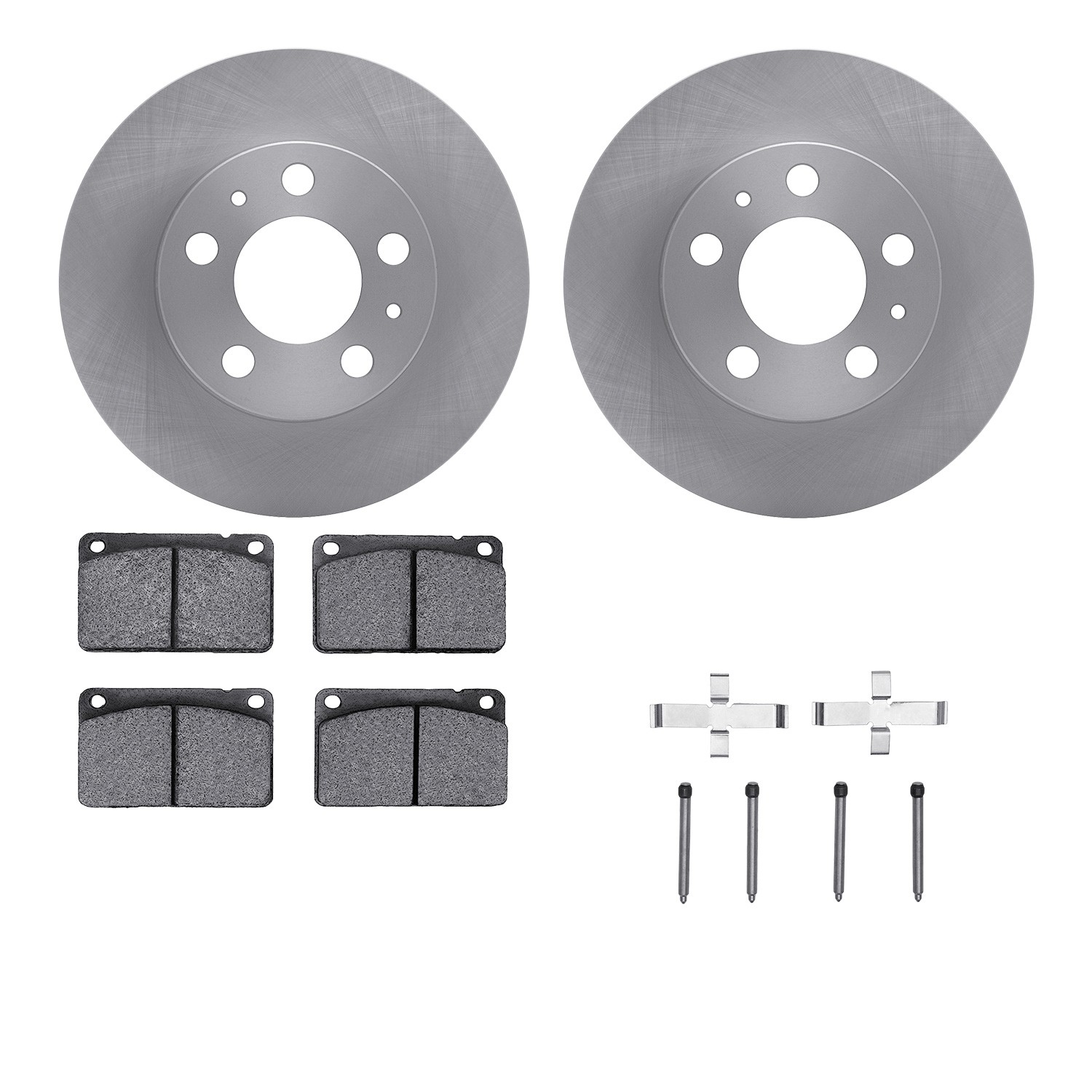 DYN 6512-27118 DFC Brake Rotor with 5000 Brake Pads and Hardware Kit