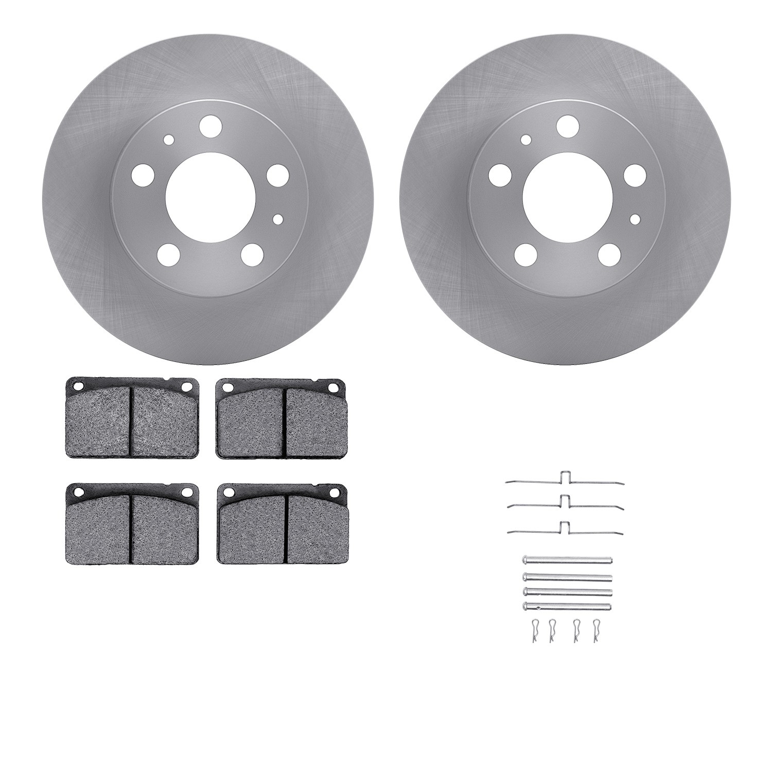 DYN 6512-27119 DFC Brake Rotor with 5000 Brake Pads and Hardware Kit