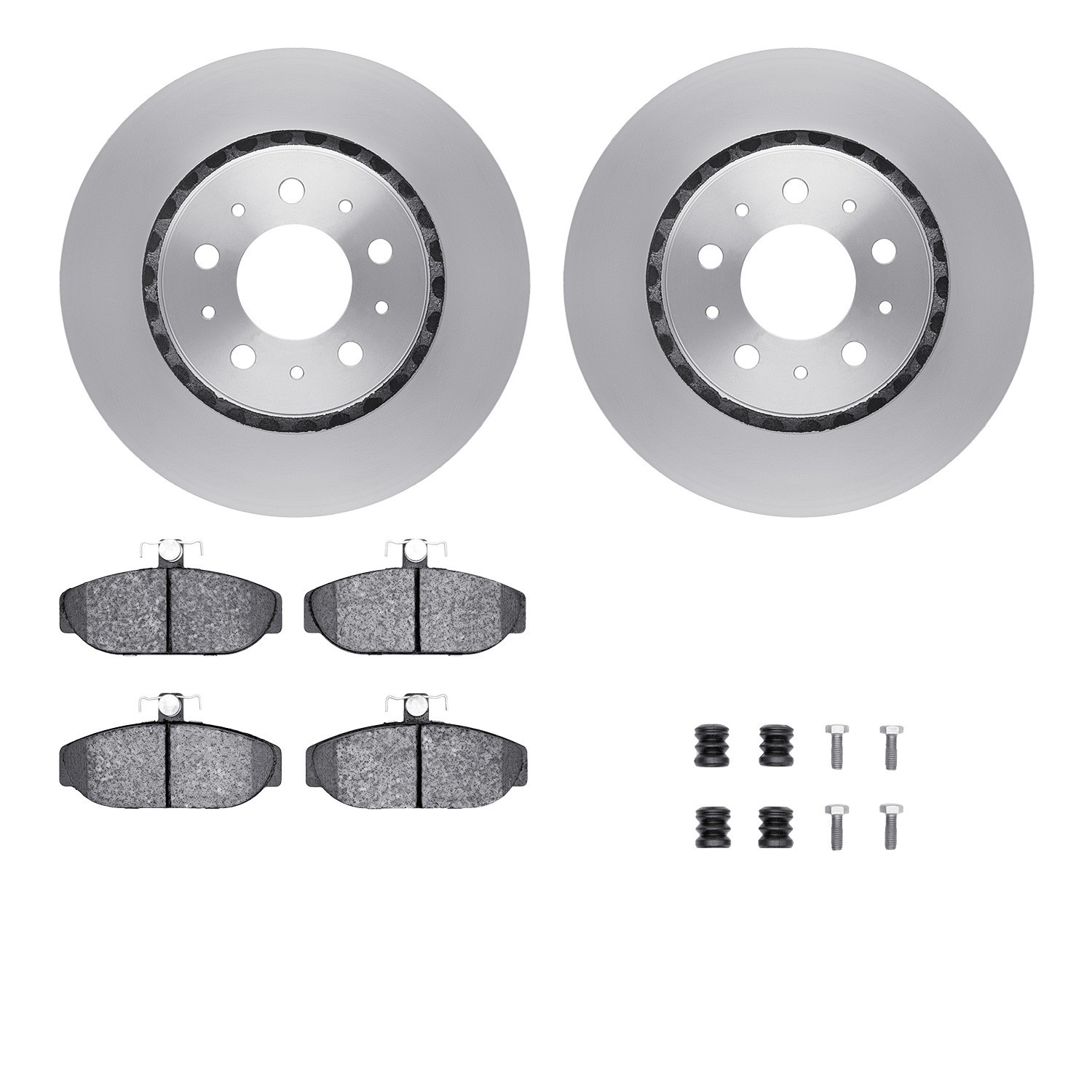 DYN 6512-27151 DFC Brake Rotor with 5000 Brake Pads and Hardware Kit