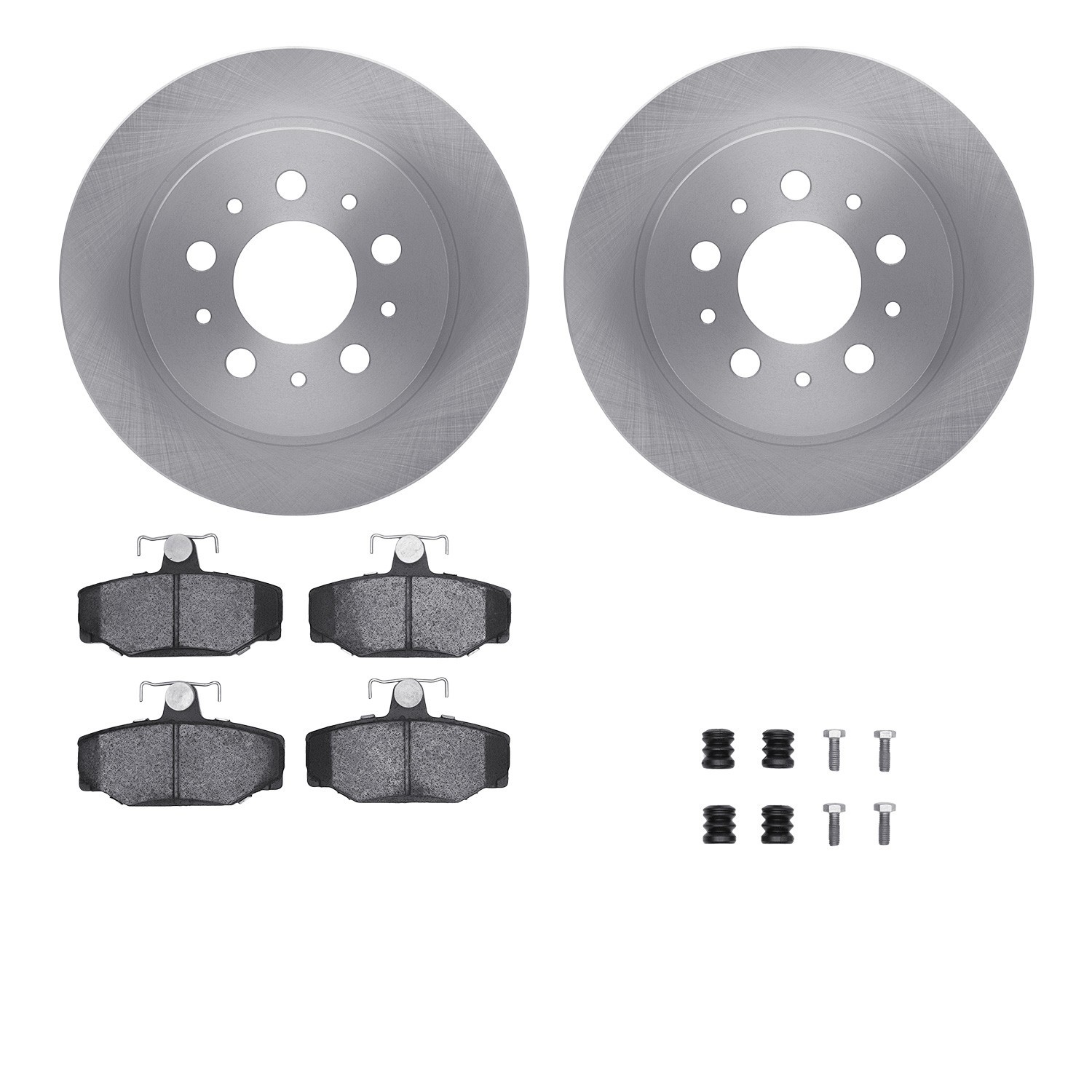 DYN 6512-27154 DFC Brake Rotor with 5000 Brake Pads and Hardware Kit