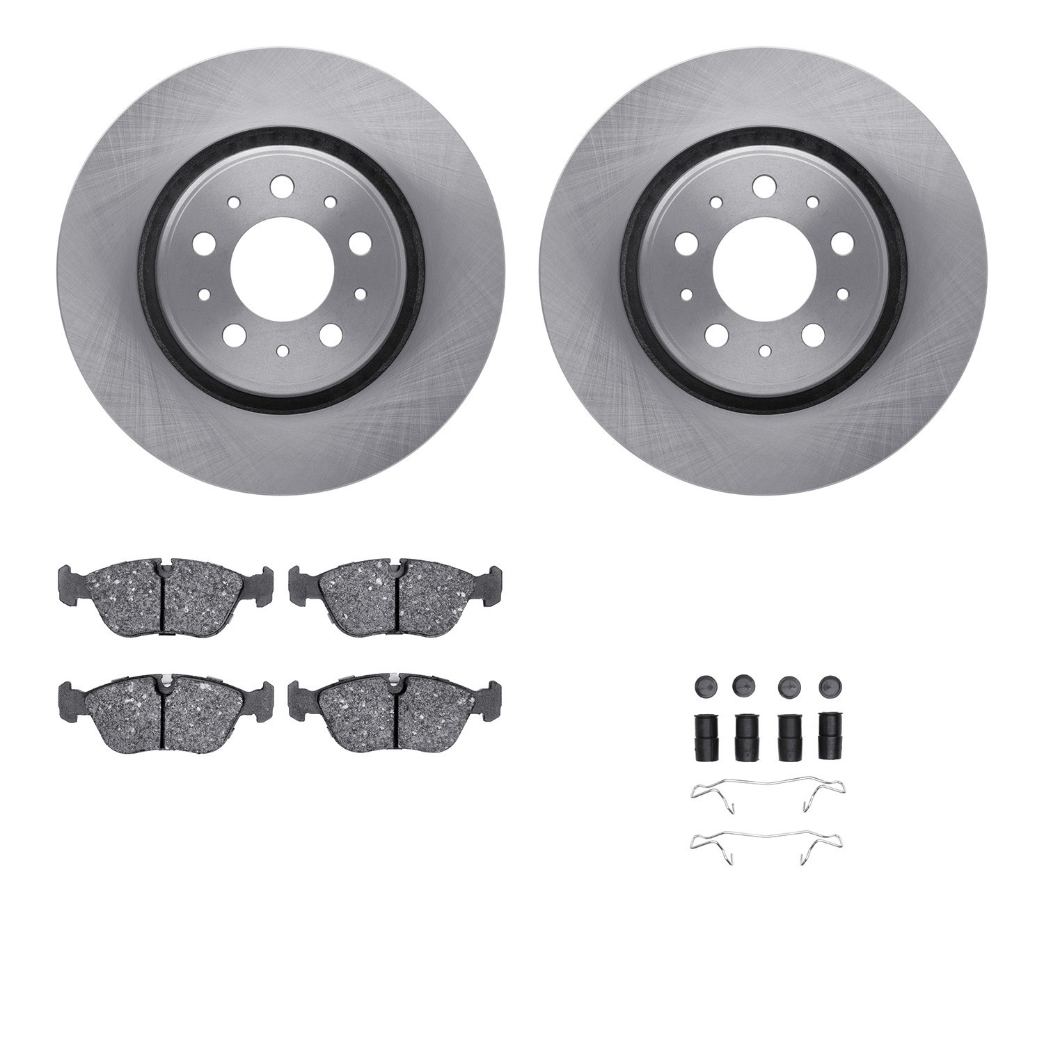 DYN 6512-27191 DFC Brake Rotor with 5000 Brake Pads and Hardware Kit