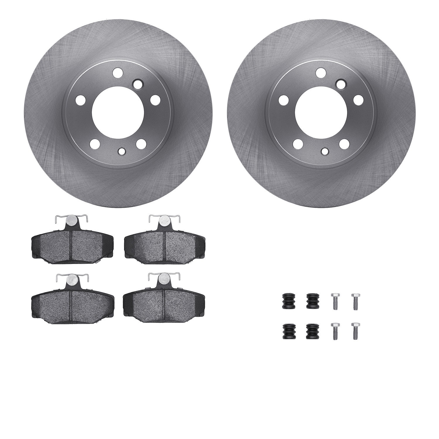 DYN 6512-27196 DFC Brake Rotor with 5000 Brake Pads and Hardware Kit