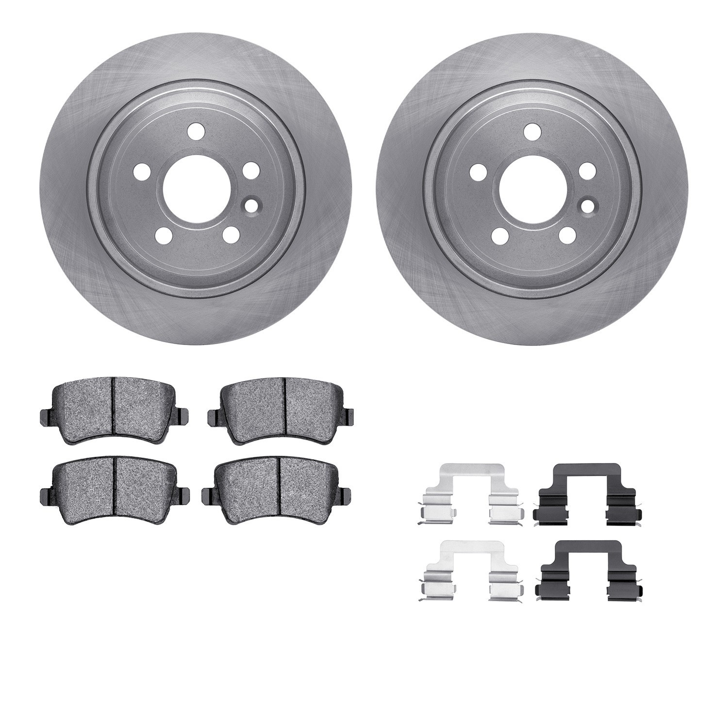 DYN-6512-27242 DFC Brake Rotor with 5000 Brake Pads and Hardware Kit