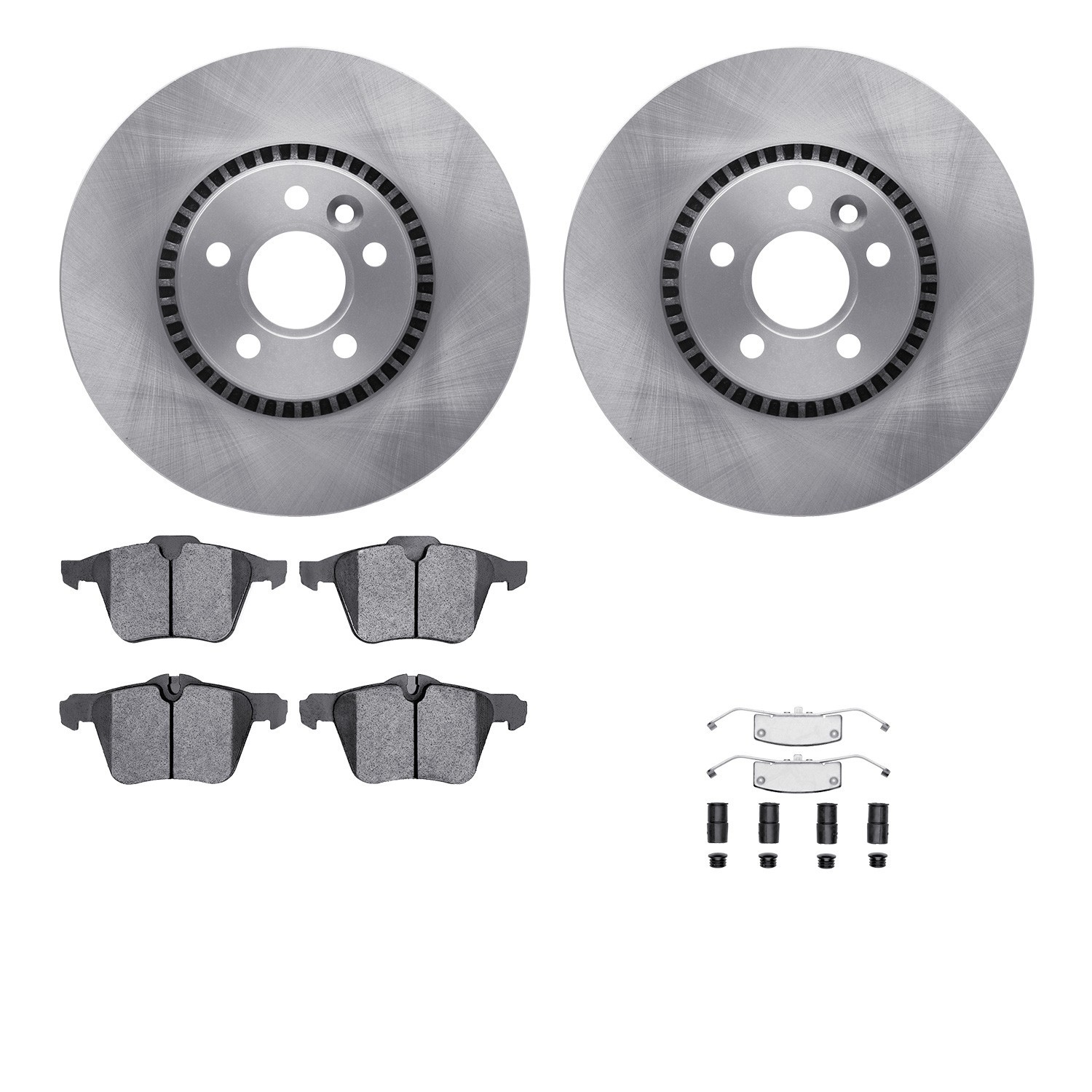 DYN 6512-27283 DFC Brake Rotor with 5000 Brake Pads and Hardware Kit