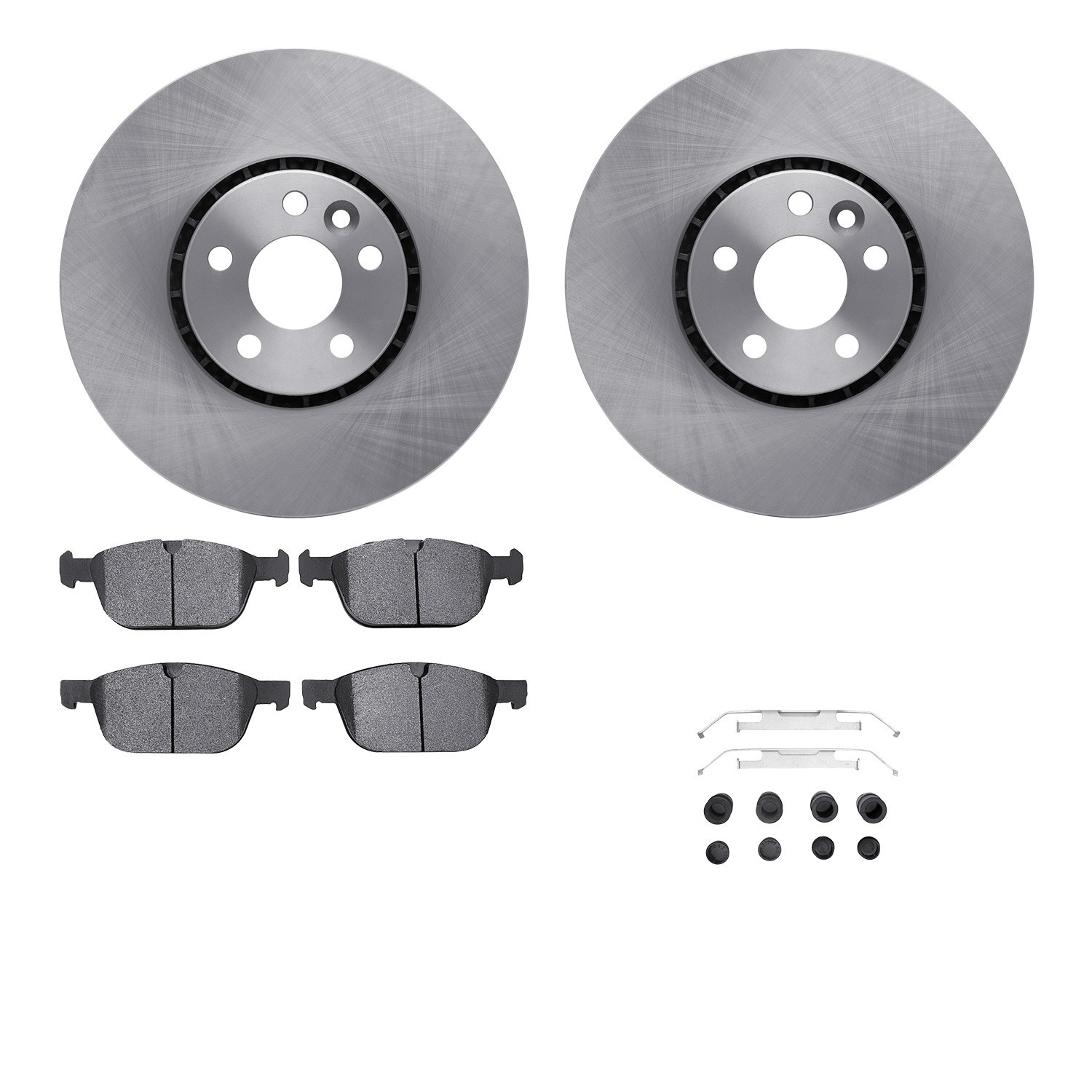 DYN 6512-27292 DFC Brake Rotor with 5000 Brake Pads and Hardware Kit