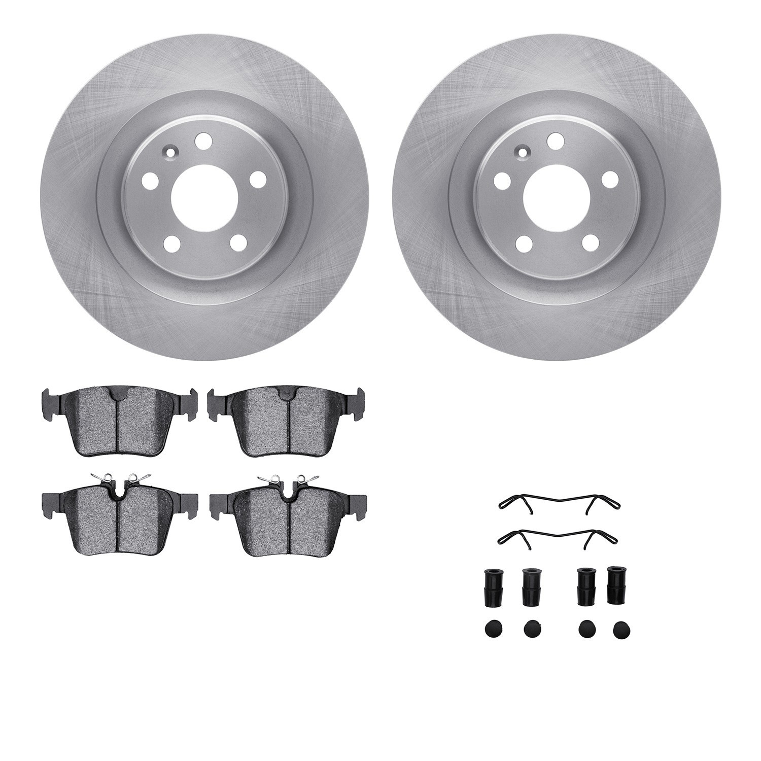 DYN 6512-27317 DFC Brake Rotor with 5000 Brake Pads and Hardware Kit