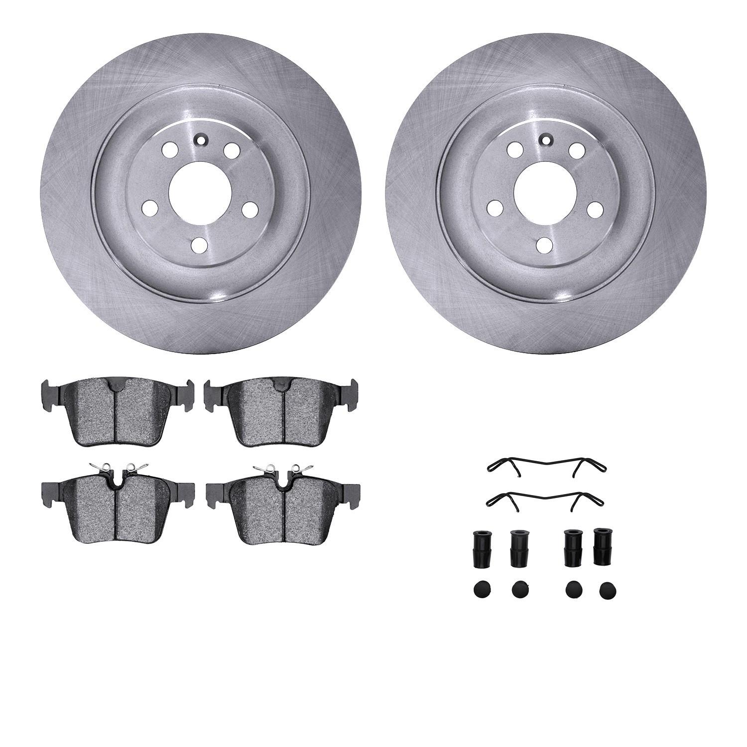 DYN 6512-27328 DFC Brake Rotor with 5000 Brake Pads and Hardware Kit