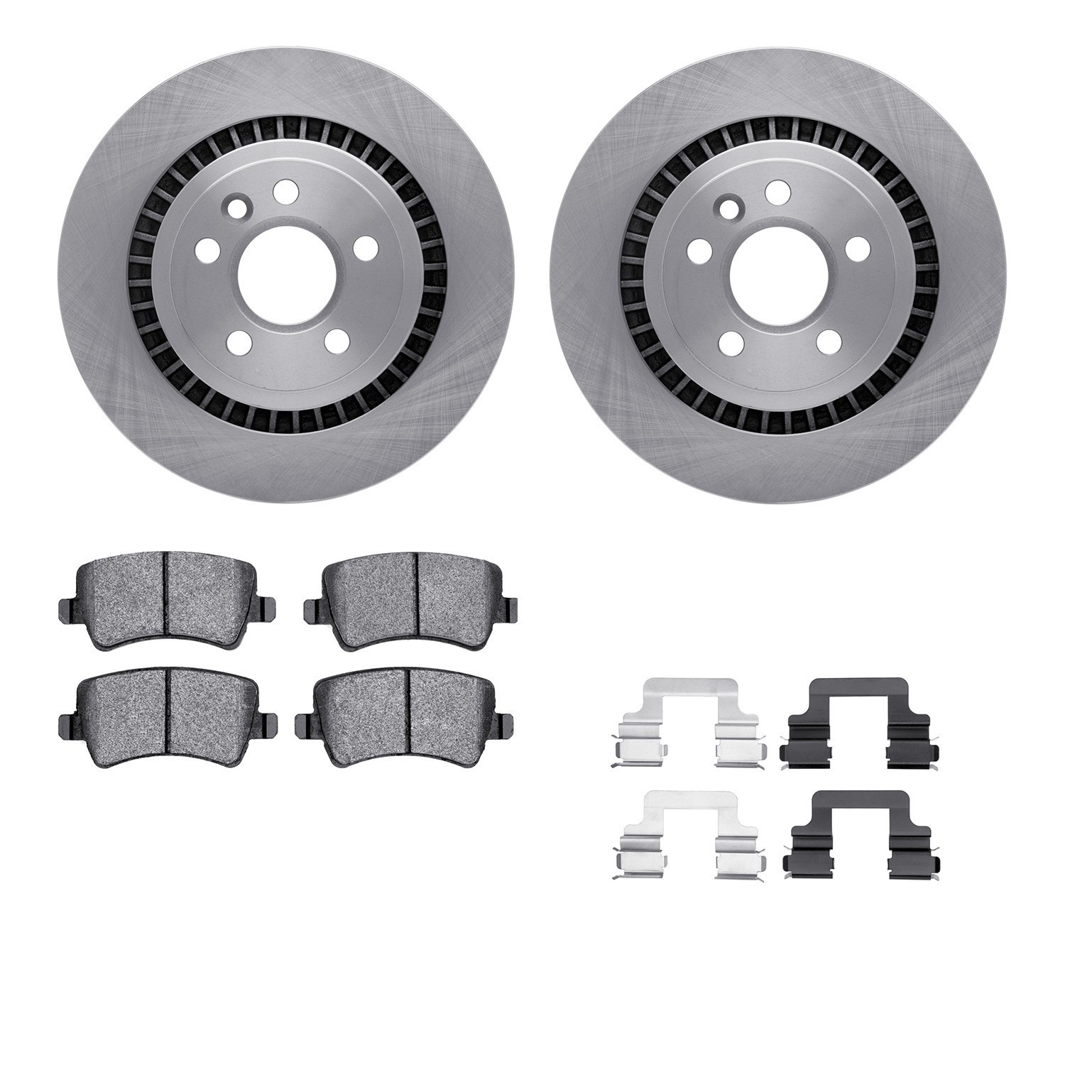 DYN 6512-27352 DFC Brake Rotor with 5000 Brake Pads and Hardware Kit