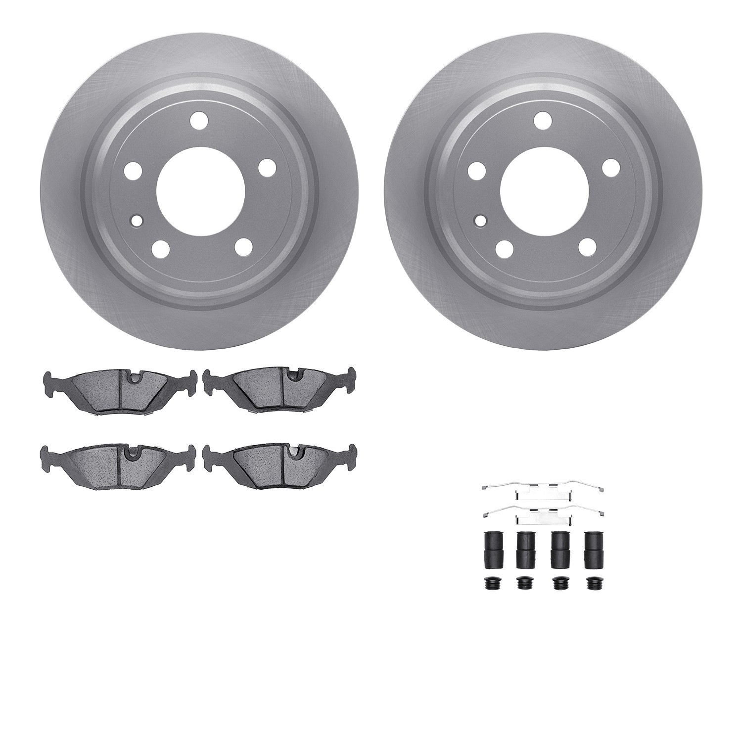 DYN 6512-31188 DFC Brake Rotor with 5000 Brake Pads and Hardware Kit